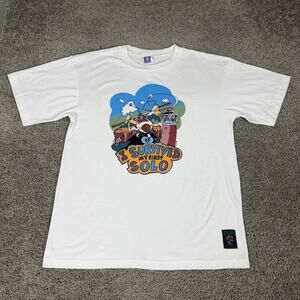 Vintage I Survived My First Solo Shirt Mens Large White Humeur Design Funny Tee